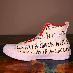 CONVERSE MENS UNT1TL3D HIGH TOP WH/BK SIZE 9.5